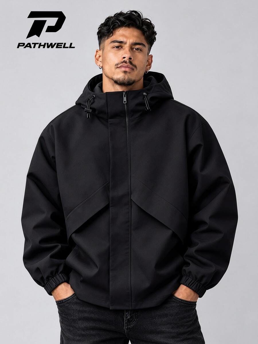 Men's Casual Outdoor Lightweight Zip-Up Hooded Jacket Spring/Autumn