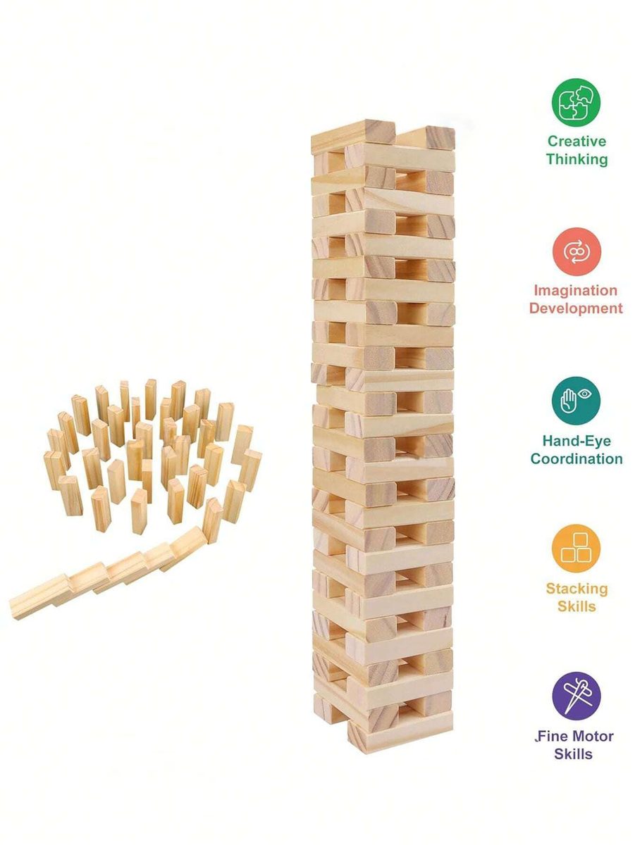 Stacking Jenga Board Game - Balance Tower Party Game