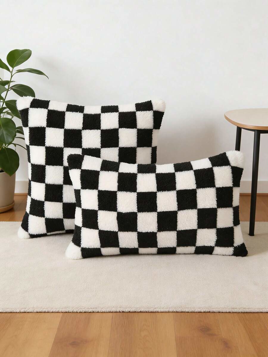 1pc Two Tone Cushion Cover Without Filler
